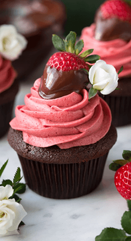 Finished cupcake styling